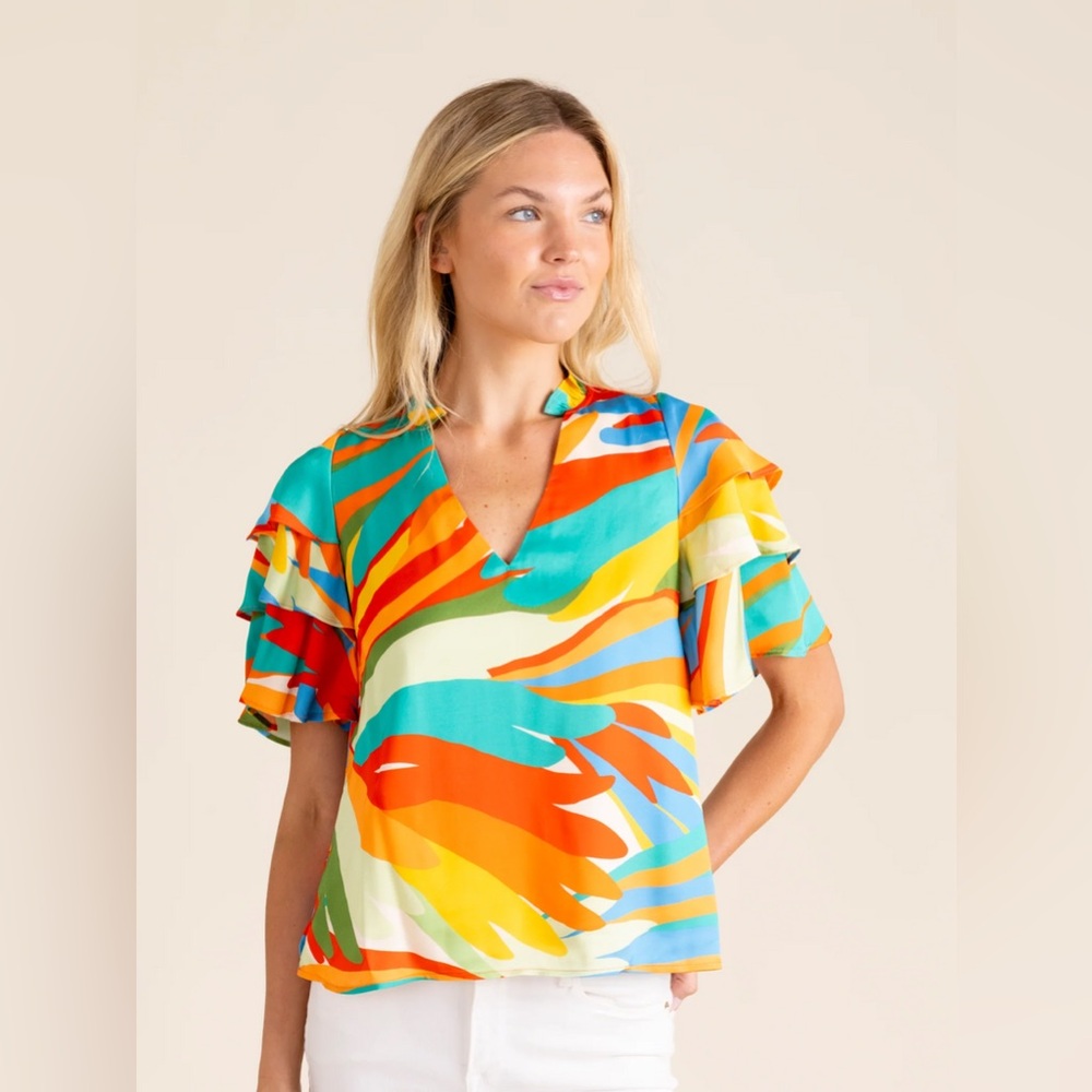 ALDEN ADAIR Sandra Top in Agave Size Extra Large.